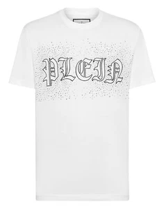 $740 Philipp Plein T-shirt Round Neck SS Stones | White | Medium - Picture 1 of 18