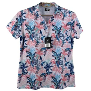 Waggle Birds of Paradise Golf Polo Womens XL Stretch Wicking Soft-Touch Pullover - Picture 1 of 8