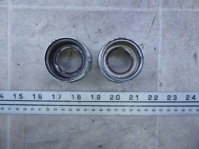 1967 Kawasaki J1T 85cc K549-1) хромированные передние направляющие вилки крышки отделки кольца комплект - Изображение 1 из 4