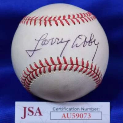 Larry Doby JSA COA Autographed American League Signed Baseball - Image 1 of 2