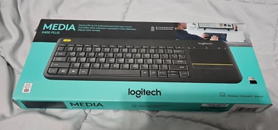 Logitech K400 Wireless Keyboard w/ Touchpad – Excellent Condition – Box & Dongle - Image 1 of 4