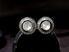 Silver Stud Earrings Push back Statement New listing
Natural Diamond studded 925 Sterling