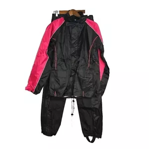 Womens Joe Rocket RS 2 Medium Rain Suit Black Pink - Picture 1 of 15