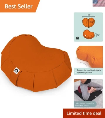 Portable Heart-Shaped Yoga Seat for Meditation - Buckwheat Husk Filled Cushion - Image 1 of 4