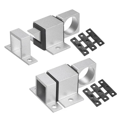 2pz chiusure autochiudenti in lega di alluminio con guarnizioni [argento] - Immagine 1 di 4