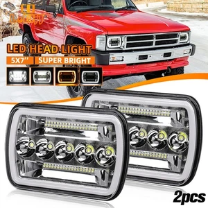 2PC 5x7" 7x6" LED Headlights Hi-Lo DRL For Toyota Pickup 1982-1995 Truck 4Runner - Picture 1 of 12