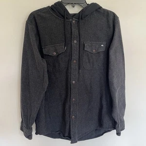 Quiksilver Herren Flanellkapuze mit Kapuze und Kordelzug mittelschwer Gr. Medium grau - Bild 1 von 10