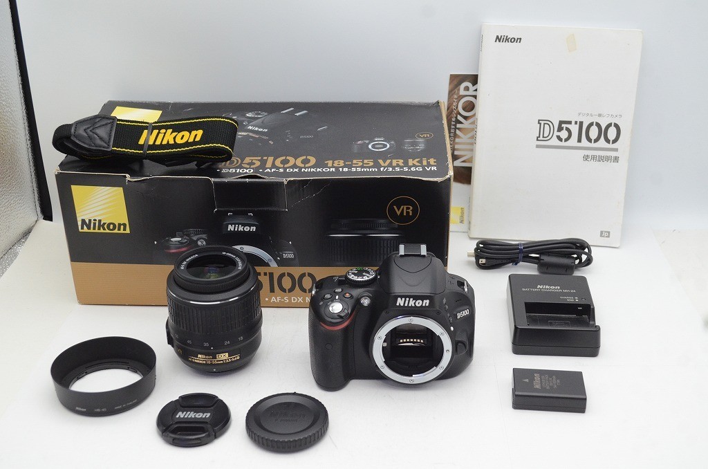 【美品】Nikon D5100 18-55 VR Kit NIKON D5100 16.2MP Digital SLR Camera with 18-55mm VR Kit