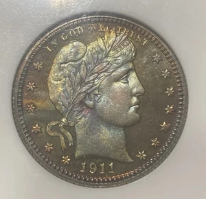 1911 Barber Quarter 25C Proof NGC PR66 Old Holder - Picture 1 of 7