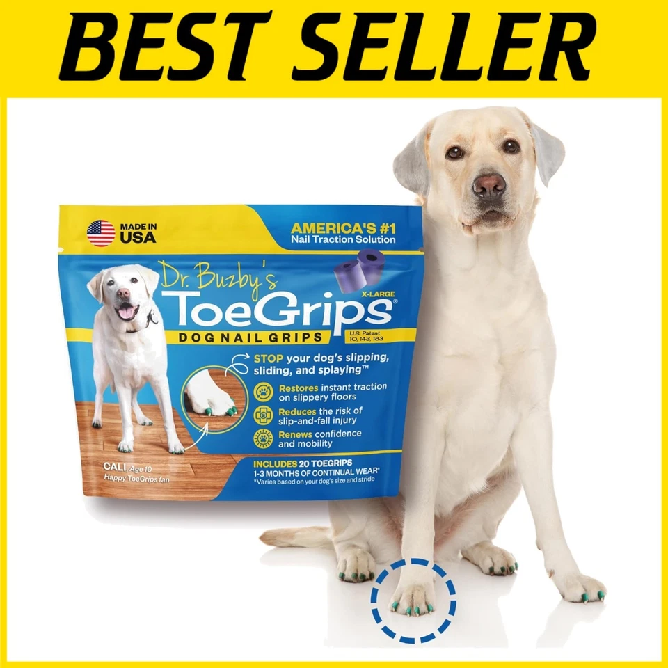 Dr. Buzby's Toe Grips 20 Toegrips Senior Arthritis Dogs Traction for Floors XL