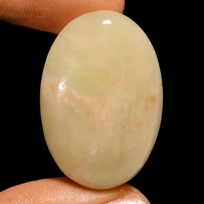37 Ct Natural Aventurine Green Polished Oval Cabochon Loose Gemstone 32X21X6 mm - Image 1 of 3