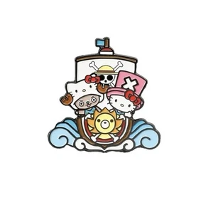 One Piece x Sanrio Hello Kitty Pin Lapel Cute Manga Anime - Picture 1 of 8