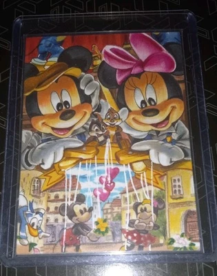 Mickey Mouse and Minnie Mouse Disney 1/1 Origin Sketch Card #39 - Image 1 of 4