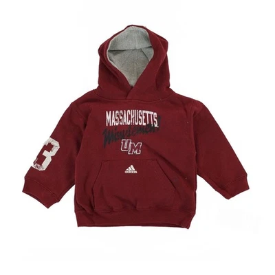 Sudadera con capucha polar UMass Minutemen Adidas NCAA niño granate alegre Foto 1 de 2