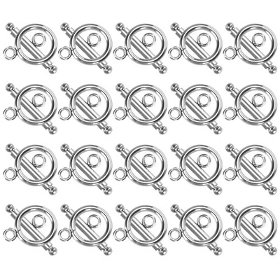 ₁ 20 Set Bracelet Toggle Clasps Stainless Steel OT Buckle Necklace DIY - Image 1 of 4
