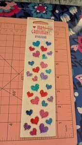 Vintage Mrs Grossman Stickers Jewel Hearts New In Pack 2 Sheets - Picture 1 of 4