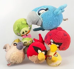 Lot Of 7 Angry Birds - Red Bird Terence Jewel Grandpa + More Plush See Photos - Picture 1 of 24