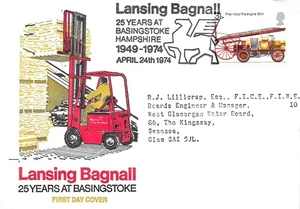 1974 Fire Brigade, Lansing Bagnall FDC, Lansing Bagnall SpHS - Picture 1 of 1