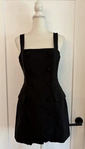 Neu mit Etikett Anthropologie Hutch schwarzer Blazer Strampler mit Knopfleiste Größe 6 für Damen - Bild 1 von 10