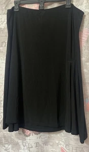 CATO Women’s Skirt Size XL Black Stretch UnLined Pull On Elastic Waist - Picture 1 of 11