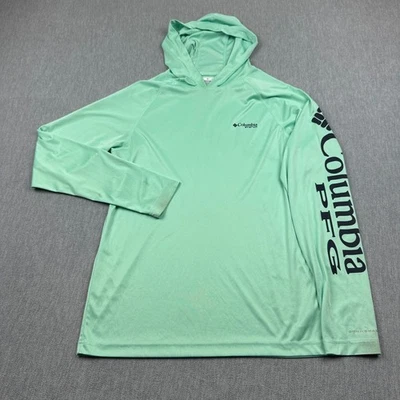 Columbia PFG Sudadera con Capucha Para Hombres Pequeña Verde Terminal Aparejo Omni Tono Ligero Foto 1 de 4