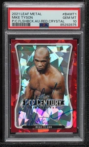 2021 Leaf Metal Pop Century Red Crystals 2/3 Mike Tyson PSA 10 GEM MT Auto 0yo1 - Picture 1 of 3