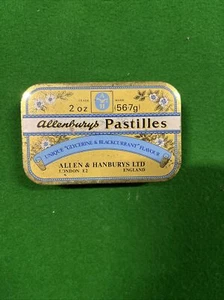 ALLENBURYS PASTILLES TIN Blackcurrants ALLAN & HANBURY'S Rare Authentic Vintage - Picture 1 of 3