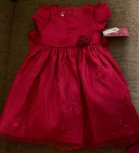 Princess Faith Red Tulle Overlay Dress Holiday Party Formal Church Sz 5 NWT - Picture 1 of 3
