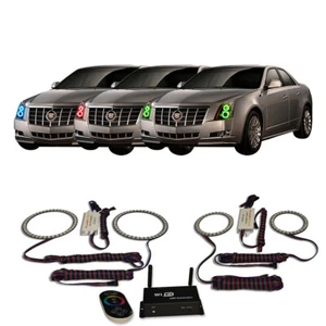 RGB Multi Color WIFI Headlight Halo kit for Cadillac CTS 08-13 - Foto 1 di 11