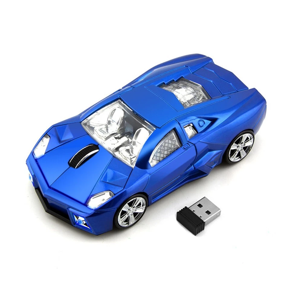 Sports car shape computer mouse optical wireless mice with LED flash light - Image 1 of 1