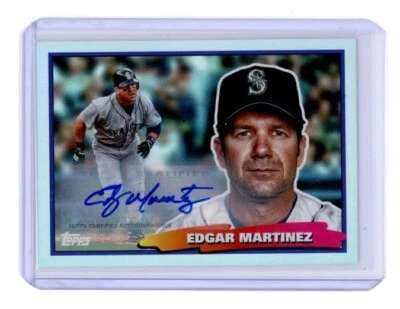 2022 Topps Archives #88BF-32 Edgar Martinez 1988 Big Foil Holo Auto Mariners HOF - Image 1 of 2