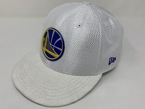 Golden State Warriors Fitted Nike New Era Hat 59fifty Felt Bill White 7 5/8