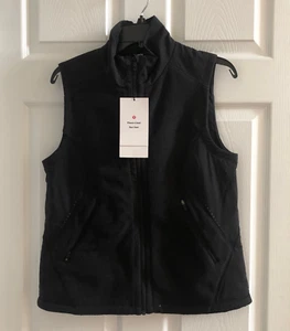 NWT Lululemon Fleece-Lined Run Vest Size 6 Black -LW4CB7S BLK -  $148 - Picture 1 of 12