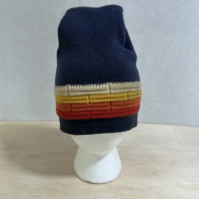 De Colección Wigwam Sombrero Gorra Tejido Gorro Punta Azul Rayas Esquí EE. UU. LANA Foto 1 de 4