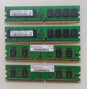 pc2-3200 dimm bundle 2 x samsung 512MB + 2 x 256MB Desktop RAM - Picture 1 of 4