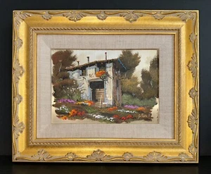 GUIDO BORELLI, pintura al óleo sobre placa de plata campo italiano firmado y enmarcado - Imagen 1 de 8