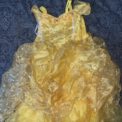 Walt Disney World La Bella y la Bestia Bella Vestido Conjunto Jóvenes Niñas 3 Con Pisos! Foto 1 de 4