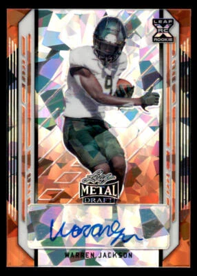2021 Leaf Metal Draft Crystals Orange #WJ1 Warren Jackson /5 - Image 1 of 2