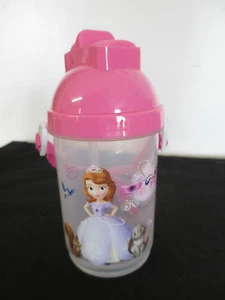 Disney Sophia 6" Getränkebehälter, integrierter Strohhalm & Riemen, Neu ohne Etikett - Bild 1 von 3
