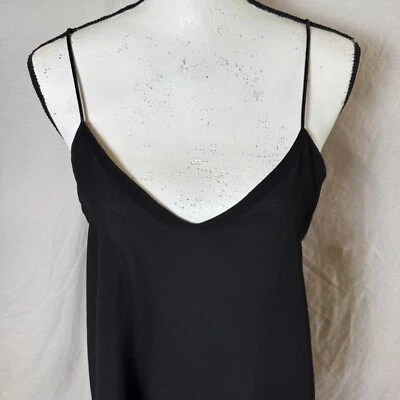 Туника камзол топ Umgee размер M черная прозрачная шифоновая многослойная с v-образным вырезом струящаяся с ремешками - Изображение 1 из 4