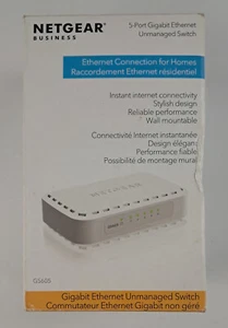 Netgear GS605NA 5 Port Gigabit Ethernet Switch New Open Box Free Shipping - Picture 1 of 5