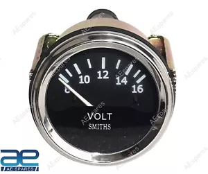 Smiths Ancillary Battery Voltmeter Volt Gauge Chrome Rim ECs - Picture 1 of 6