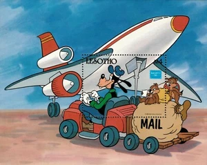 Lesotho 1986 - Disney, Goofy, Chip & Dale, Ameripex, Mail - Souvenir Sheet - MNH - Picture 1 of 1