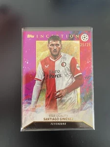 Santiago Giménez 2024 Topps Inception Star Quality /25 Feyenoord Rotterdam - Imagen 1 de 2