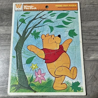 Rompecabezas bandeja marco Whitman Winnie The Pooh 1964 Walt Disney 4510A-32 W7 de colección Foto 1 de 3