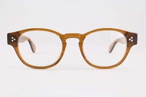 Auténtica Lesca Lunetier Mod. Elvis col. Coñac 47mm Marrón Translúcido Francia - Imagen 1 de 5