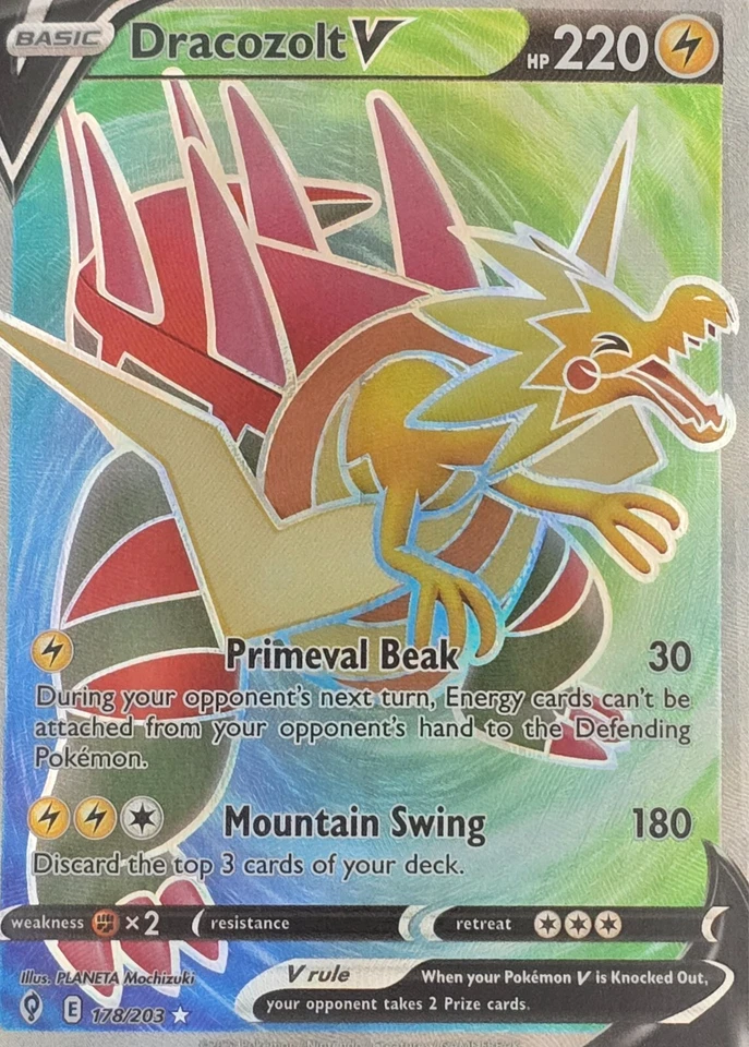 Dracozolt V (Full Art) 178/203 SWSH07: Evolving Skies Ultra Rare - Image 1 of 1