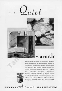 1931 Bryant Calentadores Hornos Gas Coleccionable Impresión Antigua ANUNCIO Idea de Decoración de Pared (282) - Imagen 1 de 1