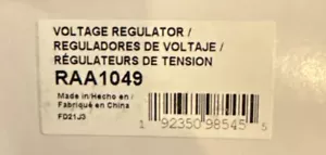 CARQUEST  Voltage Regulator RAA1049 - Picture 1 of 2