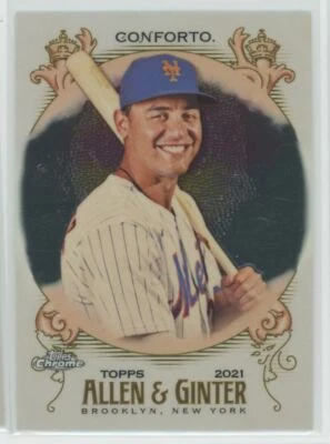 2021 Topps Allen & Ginter Chrome Michael Conforto New York Mets #175 - Image 1 of 2